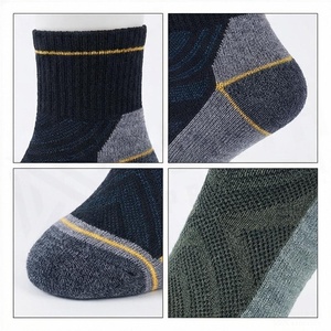 North Approach Ankle <b>Socks</b> Geometric Pattern Breathable Outdoor Hiking <b>Socks</b> for Adults Autumn Season - Product Image 4