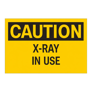 Señal de Advertencia de Rayos X en Uso, Amarilla y Negra, Señal de Seguridad Montada en la Pared para Áreas de Rayos X - Product Image 2