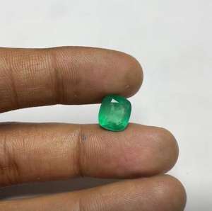 Esmeralda Natural de Zambia, Forma de Cojín, Verde, Gema Suelta para Joyería - Product Image 2