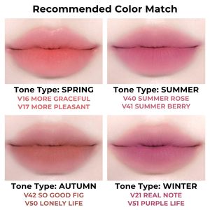 บีบีเอีย ลิปสติกเนื้อกำมะหยี่แมตต์ติดทนนาน สีสวยนุ่มละมุน ไม่ทำให้ปากแห้ง ลิปสติกเนื้อลิควิดสุดหรูสไตล์เกาหลี (V02) - Product Image 6