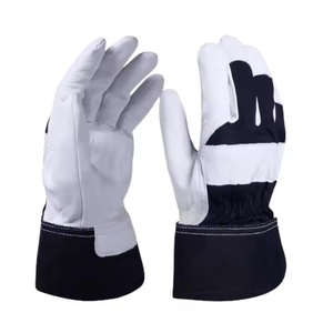 Gants de travail industriels en cuir de chèvre grainé avec manchette de sécurité, qualité supérieure, résistants au froid et à la chaleur, certifiés CE, épaisseur 11 oz - Product Image 1