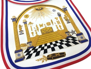 Tablier de Maître Maçon Maçonnique Premium George Washington, Regalia de Franc-Maçonnerie pour Loge Bleue, Broderie Personnalisée, Fournisseurs d'Usine en Gros - Product Image 3