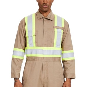 Tenue de travail respirante marron 2027 pour hommes – Uniforme de sécurité haute visibilité, antistatique et imperméable - Product Image 4