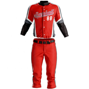 Famous High Quality Custom Design Blank Sports Jerseys Spandex Cotton Anti-Bacterial OEM Service Baseball Jerseys & Uniforms - Product Image 1