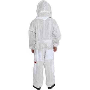 Costume d'apiculture à 3 couches avec voile d'escrime et une paire de gants ventilés anti-piqûre pour apiculteurs - Product Image 1