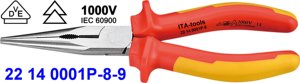 Alicates de Punta Larga Aislados de 1000V con VDE - Product Image 2