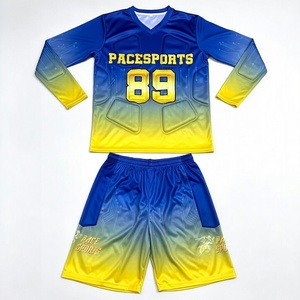 ชุดฟุตบอลแขนยาว PaceSports รุ่นผู้เล่น สีน้ำเงิน-เหลือง หมายเลข 89 - Product Image 4