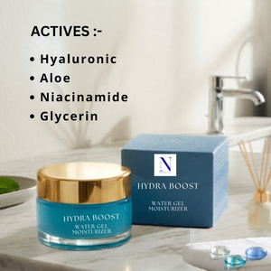 Hydra Boost Water Gel Moisturizer avec acide hyaluronique et niacinamide |   Gel hydratant léger pour le visage, adapté à tous les types de peau - Product Image 2