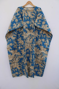 Vestido Kaftán Informal de Verano con Estampado Floral Tropical, sin Mangas, de Algodón, para Mujer, Ropa de Playa, Ropa de Estar por Casa, Textil Naaz - Product Image 2