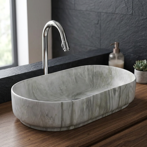 Vistaar Lavabo de table en céramique décoré de qualité export, design de luxe pour hôtel, prix usine Inde - Product Image 5