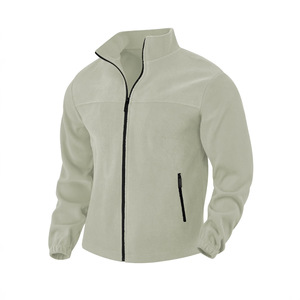 <b>Men's</b> Black Fleece Jacket Full Zip Stand Collar Casual Outdoor Windproof <b>Thermal</b> Coat Regular Fit Autumn Wear - Product Image 4
