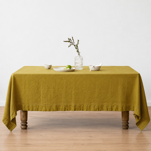Mantel de Lino Moderno Hecho a Mano de la Mejor Calidad para Comedores, Color Sólido, Ecológico y Personalizable - Product Image 2