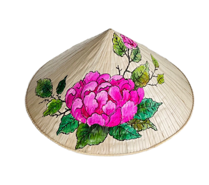 Ventilador de mano de bambú tradicional de Vietnam Sombrero de paja cónico de color natural Regalo especial para venta al por mayor Hecho a mano en Vietnam - Product Image 1