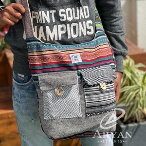 New Arrival <b>Boho</b> Style Handwoven Hemp Shoulder <b>Bag</b> with Multi-Pocket Design Ethnic Pattern Crossbody <b>Bag</b> for Women & Travel Use - Product Image 1