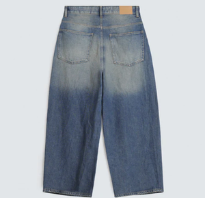 Men's Women's <b>Light</b> Blue Loose Fit Denim Jeans Casual Washed Wide Leg Style Summer Wear Denim Jacket Pant Baggy Styles - Product Image 2