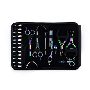 High Quality Hair Extension Tool Kit With Extension Pliers Pulling Hook Loop <b>Needle</b> Silicone <b>Beads</b> Thread Clips For Professional - Product Image 4