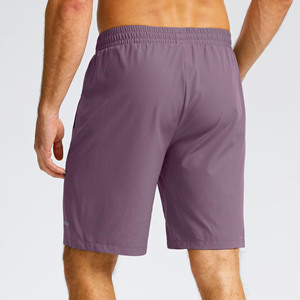 Shorts de sport décontractés pour hommes en polyester/coton anti-plis avec cordon de serrage, logo frontal, coupe oversize, pour la gym et le jogging - Product Image 4