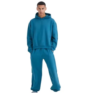 ชุดกีฬาวิ่งออกกำลังกายแบบมีฮู้ดและกางเกงสำหรับทุกเพศดีไซน์แบบลำลอง - Product Image 1