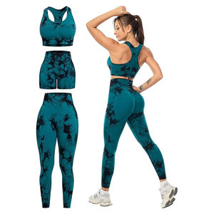 Conjunto de Yoga de 4 Piezas para Mujer al por Mayor, Ropa Deportiva con Logotipo Personalizado, Top de Manga Larga, Leggings Levanta Glúteos, Ropa de Gimnasio, Traje de Entrenamiento - Product Image 3