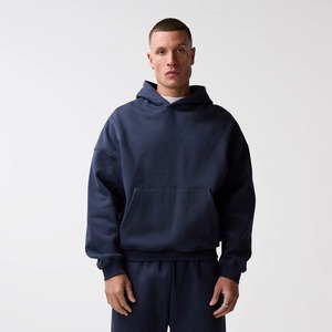 Survêtement à capuche pour homme, coupe classique, 100% coton molletonné, 400 GSM, épais, pour l'hiver, fermeture à cordon, poches latérales, séchage rapide - Product Image 3