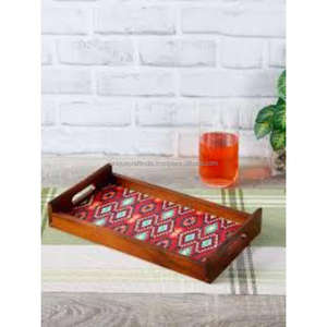 Perfecto para regalos y decoración de cocina | Bandeja de madera hecha a mano con pintura artística de esmalte para uso diario | - Product Image 1