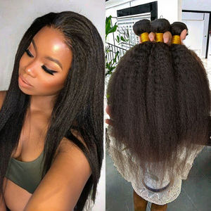 CDYHAIRVN Nuevo Cabello Virgen Brasileño Sin Procesar Negro Liso Rizado Largo con Cierre de Encaje Transparente/HD Color Natural - Product Image 3