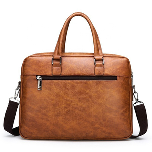 Bolso de cuero para portátil con diseño ligero y compartimentos espaciosos, perfecto para profesionales, trabajo de oficina y viajes diarios. - Product Image 1