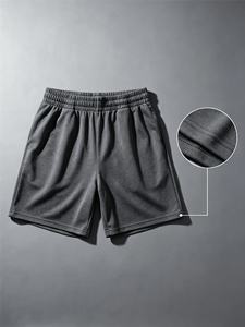 Shorts cargo décontractés pour hommes, taille élastique, confortables, taille mi-haute, avec plusieurs poches pour la randonnée et le camping - Product Image 1
