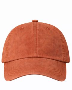 Casquette de baseball en coton délavé orange rouille, unie, ajustable, unisexe, décontractée, respirante, confortable, qualité supérieure - Product Image 1