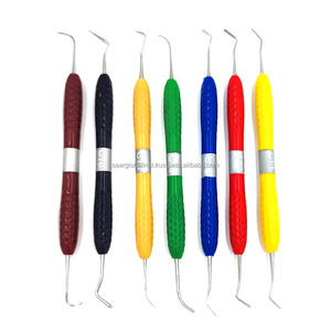 SAAR GLOBAL SURGICAL INSTRUMENTS Crochet d'exploration dentaire à extrémité unique en acier inoxydable, certifié CE, avec poignée ergonomique, réutilisable, direct - Product Image 6