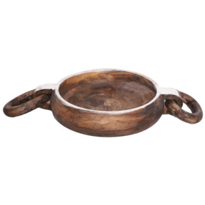 Bandeja Redonda de Madera para Servir ST-024 |   Patrón abstracto moderno de mediados de siglo |   Decoración para el Hogar Hecha a Mano |   Aqudus Saleem India - Product Image 1