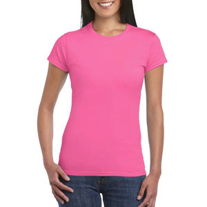 Camisetas Personalizadas de Algodón/Fibra de Bambú para Mujer, Tallas Grandes, Color Sólido, Secado Rápido, Manga Corta, Cómodas, con Plumas - Product Image 3