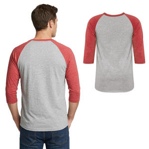 T-shirts en coton à manches raglan pour hommes, manches 3/4, style streetwear décontracté, fabrication de vêtements à marque privée, t-shirt en coton pour hommes - Product Image 3