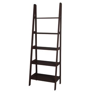 Scaffale a Scala in Legno a 5 Ripiani Multifunzionale Moderno per Casa e Ufficio, Espositore per Piante, Fiori e Libri, Mensola da Parete Inclinata - Product Image 5