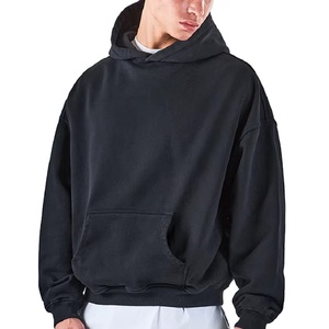 100% Cotton Men Hoodies & Sweatshirts Half Zip Long Sleeve Boxy Fit Heavy <b>Weight</b> <b>Blank</b> Thick Velour 420GSM Winter - Product Image 3
