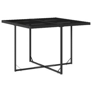 Conjunto de Comedor Plegable para Patio de 10 Plazas, Juego de 10 Muebles de Jardín de Ratán PE Negro - Product Image 4