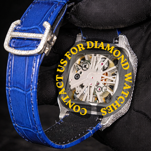 Nuevo Reloj de Lujo con Moissanita y Diamantes Brillantes, Esfera Cuadrada Esqueletizada, Hermoso y Brillante, Regalo de Aniversario Personalizado para Él - Product Image 5