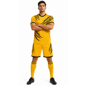 Tenue de football professionnelle personnalisée, kit d'entraînement de football respirant 100% polyester anti-UV, impression personnalisée, vente en gros - Product Image 2