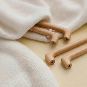 Handmade Wooden Finger <b>Pull</b> Natural Wood Cabinet Handle Rustic Minimal <b>Drawer</b> <b>Pull</b> Smooth Oak Furniture Handle Contemporary Wood - Product Image 2