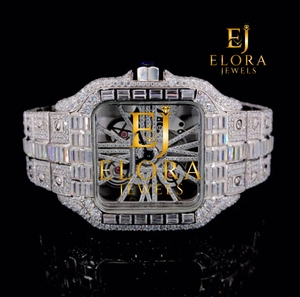 Reloj de Cuarzo Clásico para Hombre en Tono Plateado, con Bisel Detallado con Cristales y Brazalete de Eslabones Anchos para Uso Diario, Alta Demanda - Product Image 2