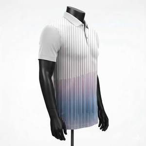 Chemises décontractées unies entièrement personnalisées par sublimation, à prix bas, fabriquées directement en usine, pour hommes, compressées, séchage rapide, respirantes, pour l'été - Product Image 2