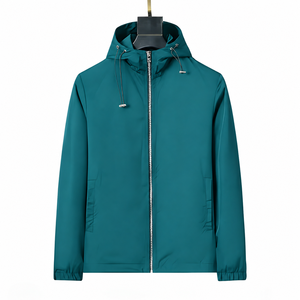 Premium Quality Hooded Winter Jacket for <b>Men</b> Custom Waterproof Windbreaker Zip-Up <b>Rain</b> <b>Coat</b> with Front Logo - Product Image 1