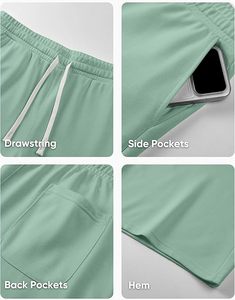 Short de sport d'été vintage délavé à l'acide, coupe courte, séchage rapide, effet usé - Product Image 2