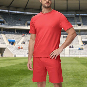 Ensemble de survêtement décontracté pour homme de haute qualité avec logo personnalisé, léger et respirant, t-shirt à manches courtes et short, deux pièces - Product Image 4