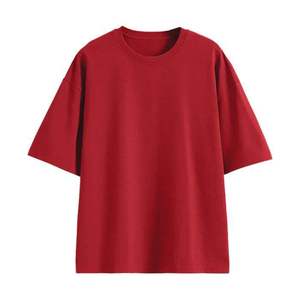 Beazer Sports Men's Oversized Short Sleeve O-Neck <b>T</b>-<b>Shirt</b> Solid Dark <b>Grey</b> Casual Cotton Jersey Tee Eco-Friendly Breathable 250g - Product Image 3