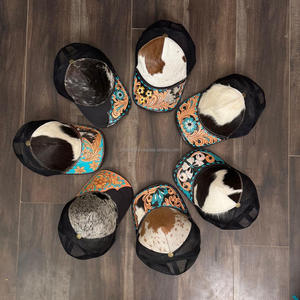 Casquette d'extérieur OEM à 5 panneaux classique en cuir usiné à la main vente en gros Casquette de camionneur en cuir de vache de haute qualité Casquette de sport pour unisexe - Product Image 5