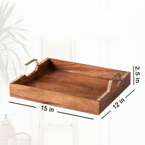 Bandeja de Madera Artesanal con Acabado Premium, Diseñada para Hoteles, Restaurantes, Hogares, Mesas de Café, Exhibición y Almacenamiento al por Mayor - Product Image 3