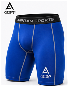 Shorts de compression tricotés pour hommes grandes tailles, extensibles dans quatre directions, séchage rapide, respirants, pour entraînement sportif, taille mi-haute, coupe ajustée - Product Image 5