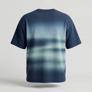 Camiseta Térmica Personalizada con Efecto Degradado, Tejido Waffle, Manga Corta, OEM - Product Image 2