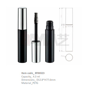Tube de mascara vide de haute qualité, conteneur cosmétique avec capuchon argenté - Product Image 1